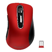 memzuoix USB 수신기가 있는 1200 DPI 모바일 광 2.4G 무선 마우스 5버튼 휴대용 컴퓨터 노트북 마우스 Red