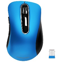memzuoix USB 수신기가 있는 1200 DPI 모바일 광 2.4G 무선 마우스 5버튼 휴대용 컴퓨터 노트북 마우스 Blue